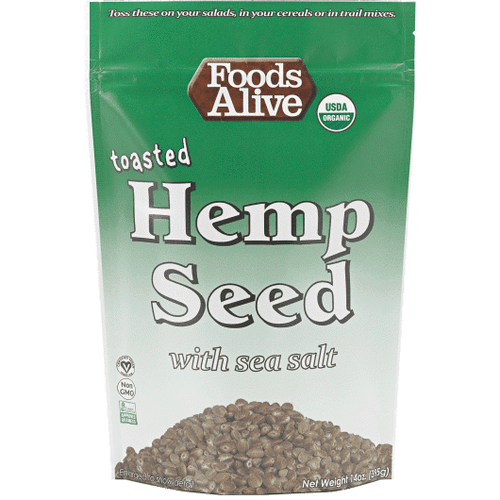 Foods Alive Toasted Hemp Seed With Sea Salt 14 Oz - Vegan