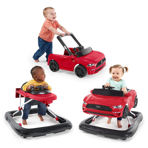 Hisevxus Ways To Play 4-in-1 Walker - Ford Mustang, Red, Ages 6 Months +, Red
