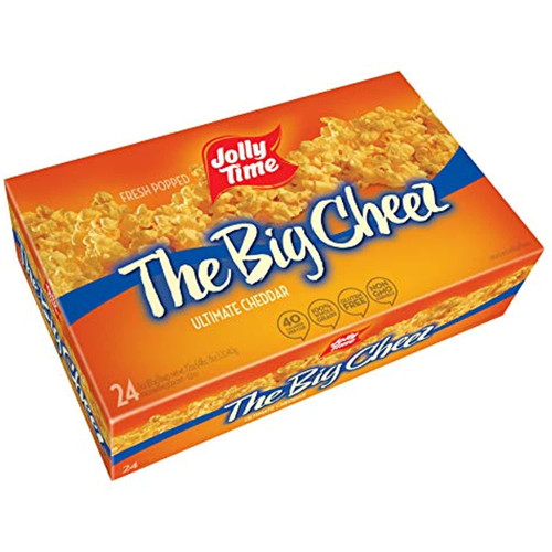 Jolly Time Premium Flavored Microwave Popcorn, Gluten Free, Gourmet Bulk Box, 24 Count (the Big Cheez)