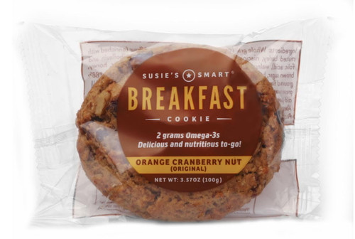Susie's Smart Orange Cranberry Nut Cookie Healthy Breakfast Cookies, Box Of 18