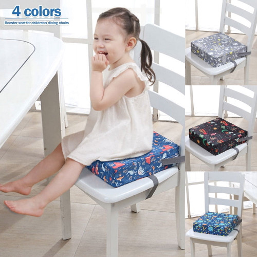 Littleduckling Toddler Booster Seat Cushion Kids Baby Adjustable Highchair Cushion Washable Portable Dismountable Chair Increasing Cushion With 2 Straps Kids Infant Thick Chair Seat Cloth