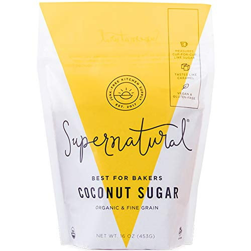 Coconut Sugar By Supernatural, Certified Organic, Vegan, Gluten-free, Low Glycemic Sugar Substitute For Healthy Baking, 16 Oz