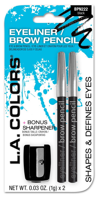 Set Of Two Eyeliner/brow Pencils And Sharpener (available In A Pack Of 24)