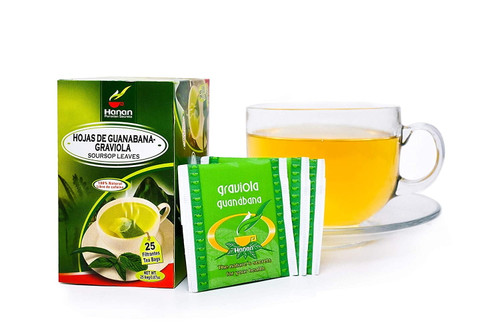 Hanan Peruvian Secrets Hojas De Guanabana-graviola Herbal Tea | 100% Natural Soursop Leaves | 25 Tea Bags | Naturally Aids In Supporting The Liver Immune System - 3 Pack