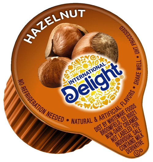 International Delight, Hazelnut, Single-serve Coffee Creamers, 288 Count (pack Of 1), Shelf Stable Non-dairy Flavored Coffee Creamer, Great For Home Use, Offices, Parties Or Group Events