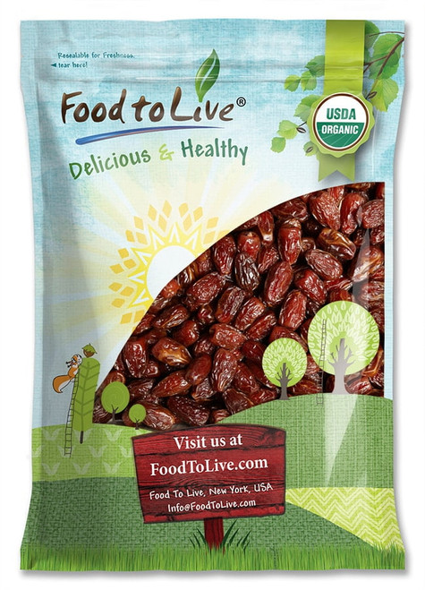 Organic Medjool Dates, 5 Pounds — Non-gmo, Raw, Vegan — By Food To Live