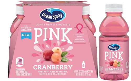 Ocean Spray Pink Cranberry Juice Cocktail, 10 Fl. Oz., 6 Count