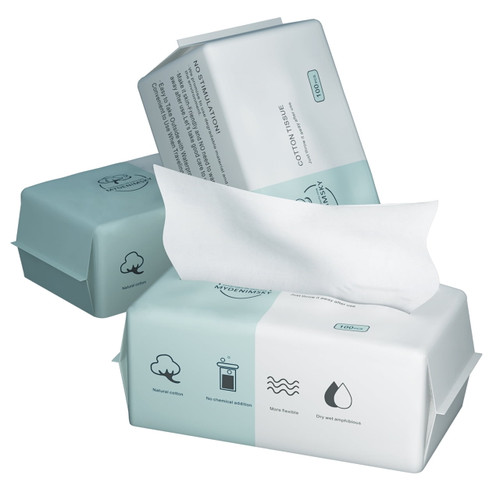 Mydenimsky Disposable Face Towel,makeup Remover Dry Wipes,face Cleansing Wipes,100% Cotton Facial Tissues For Sensitive Skin,disposable Facial Cloths,100 Pcs/1 Pack