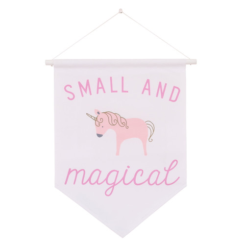 Child Of Mine Pink Princess Unicorn Decorative Wall Pennant Banner