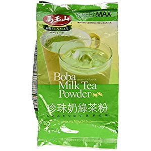 Ninechef Bundle - Greenmax (mayushan) Boba Milk Tea Powder 24.5 Oz - Green Tea Flavo (1 Bag) + 1 Ninechef Chopstick