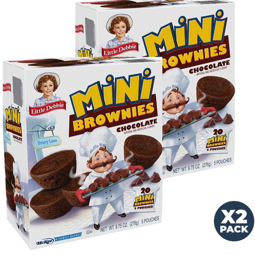 Little Debbie Mini Brownies  Bite-sized Chocolate Brownies Pack Of 2