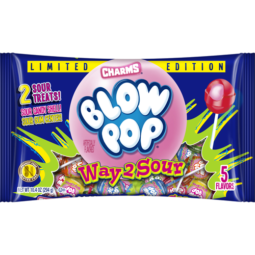Charms Way 2 Sour Blow Pop Lollipops - 10.4-oz. Bag