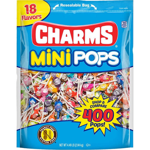 Charms Assorted Mini Lollipops, 400 Count