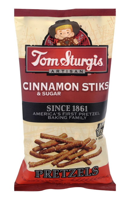 Tom Sturgis Cinnamon Sugar Sticks Pretzels 9 Oz. Bag (6 Bags)