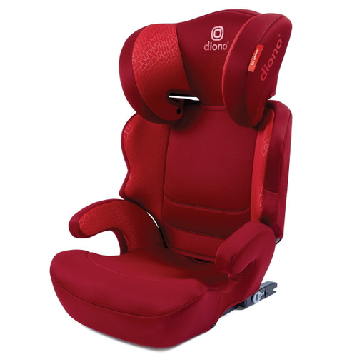 Diono Everett Nxt Latch Slim Fit Lightweight Booster Car Seat, Red
