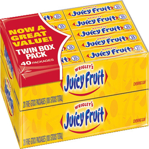 Juicy Fruit Original Bubble Gum (40 Pk.) - Pack Of 2