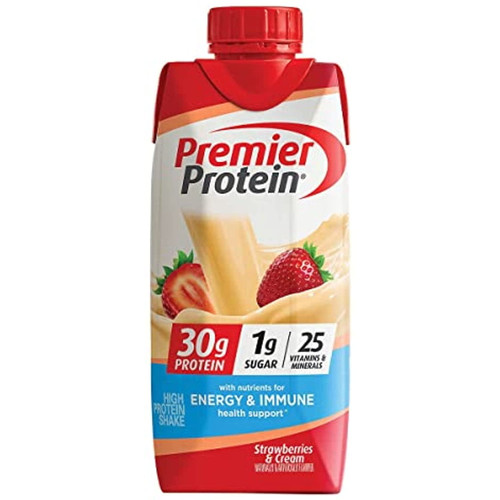 Premier Protein Shakes, Strawberries & Cream, 11 Fluid Ounce (pack Of 18)