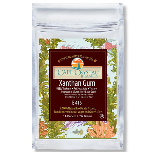 Xanthan Gum 14-oz. By Cape Crystal Brands: Thickening Food Powder ? Food Additive For Better Texture In Gluten-free Baked Goods