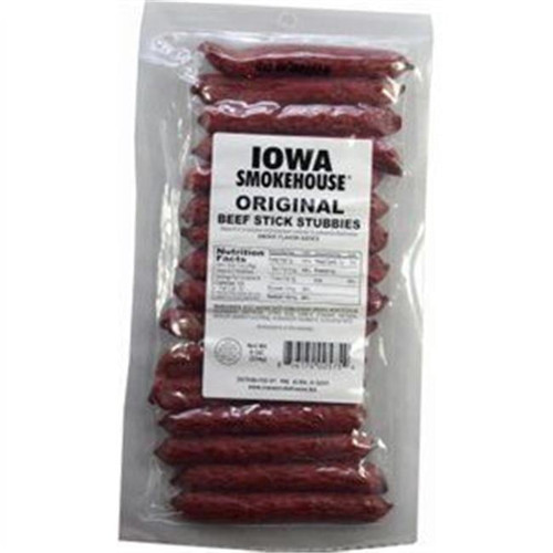 Iowa Smokehouse & Preferred Wholesale  8 Oz Original Flavor Beef Stick Stubbies - Pack Of 12