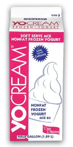 Yocream Yogurt Mix, Fancy French Vanilla Nonfat Soft Serve, 64 Ounce -- 6 Per Case.