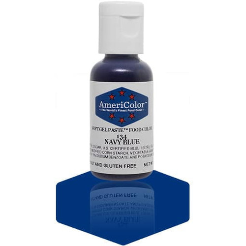 Americolor, Soft Gel Paste Food Color, Navy Blue .75 Oz