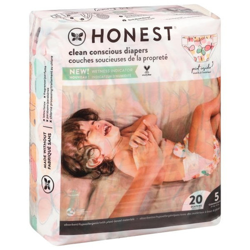 The Honest Company - Diapers Size 5 - Rose Blossom - 20 Count