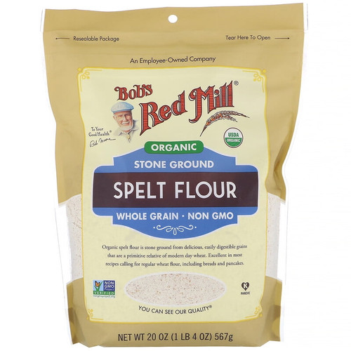 Bob's Red Mill Organic Spelt Flour Whole Grain 20 Oz Pack Of 4