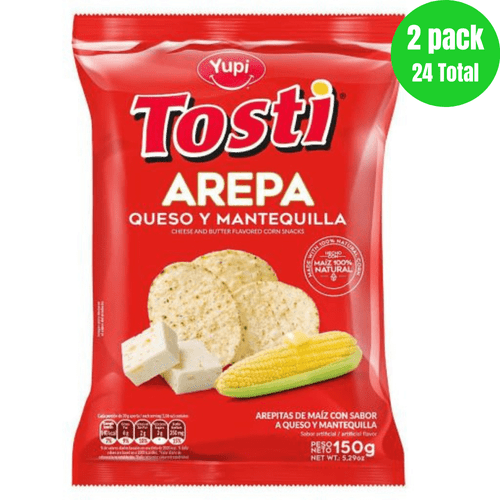 Tosti Arepas (2 Pcks- 12 Count Per Pck 24 Total) Is An Arepa Colombian Snacks Cheese And Butter Corn Snacks Colombian Snack Online Mekato Colombiano Colombian Food Products