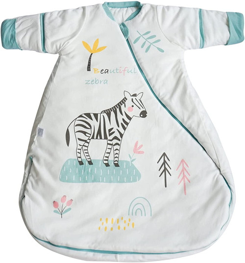 Baby Wearable Blankets With Detachable Sleeves Newborn Sleeping Sack Two Way Zipper