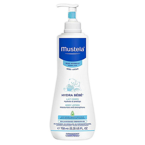 Mustela Hydra Bebe Body Lotion - Daily Moisturizing Baby Lotion With Natural Avocado, Jojoba & Sunflower Oil – 25.35 Fl. Oz.