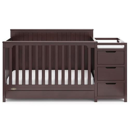 Graco Hadley 5-in-1 Convertible Baby Crib & Changer Espresso