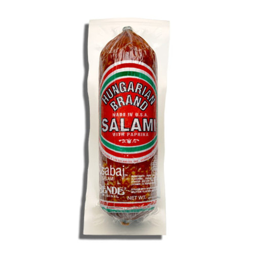 Csabai Hungarian Style Dry Salami Chub (bende), 1.0lb Each (3 Pack)