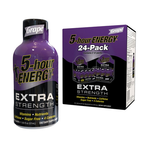 5-hour Energy Shot, Extra Strength, Grape (1.93 Oz., 24 Pk.)