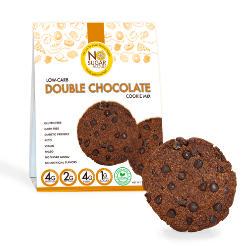 Low Carb Double Chocolate Cookie Baking Mix (keto, Vegan, Gluten Free, No Added Sugar, High Protein, High Fiber, Diabetic Friendly)