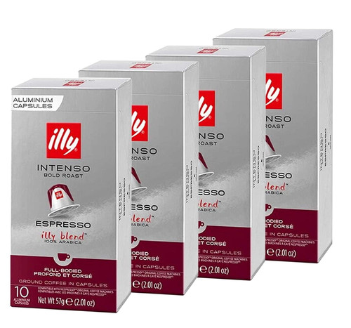 Illy Espresso Intenso Coffee, Bold Roast (40-count Single Serve Capsules, Compatible With Nespresso Original Line System Coffee Machines)