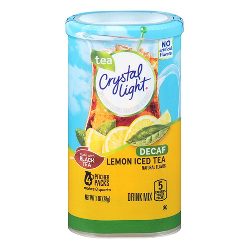 Crystal Light Decaf Lemon Iced Tea Drink Mix (4 Pitcher Packets)