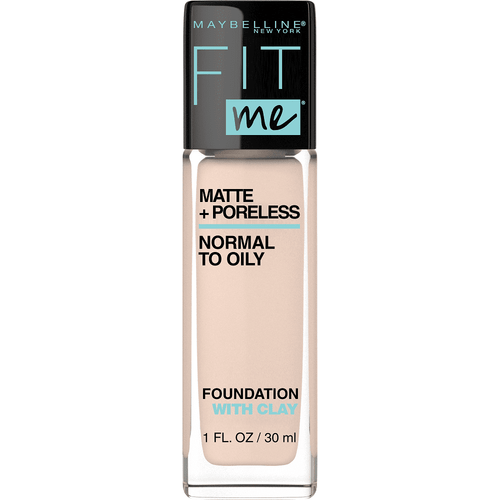 Maybelline Fit Me Matte + Poreless Liquid Foundation Makeup, Natural Ivory, 1 Fl Oz