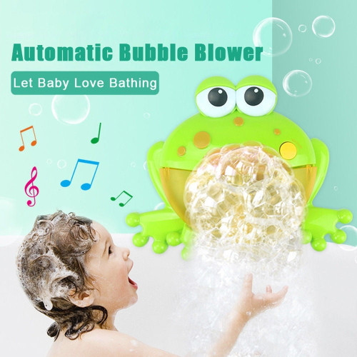 Kids Baby Bubble Tub Frog Automatic Shower Machine Blower Maker Bath Music Toy