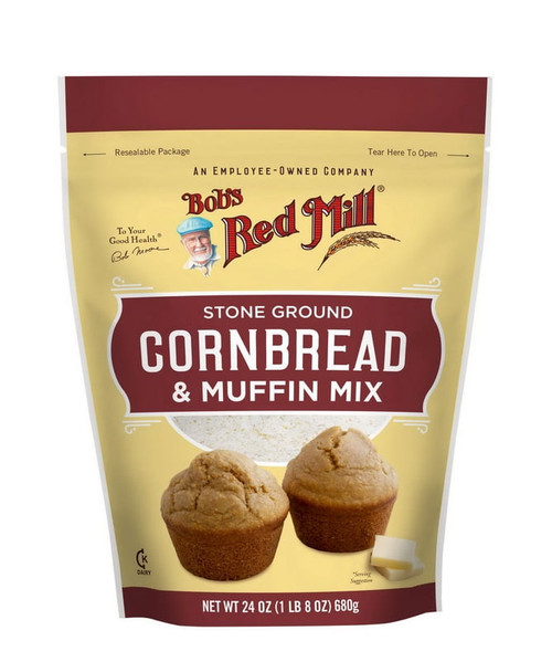 (4 Pack)bob's Red Mill Stone Ground Cornbread & Muffin Mix, 24 Oz