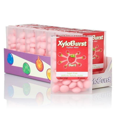 Xyloburst Flip Top Mints, Berry, 60 Ct