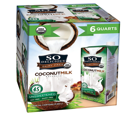 So Delicious Dairy Free Organic Coconutmilk Aseptic (32 Fl. Oz. Carton, 6 Pk.)