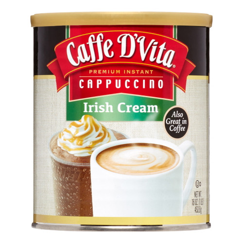 Caffe D'vita Instant Cappuccino, Irish Cream, 16 Oz, 1 Ct