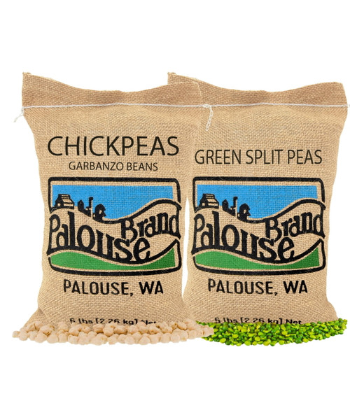 Non-gmo | Garbanzo Beans | Green Split Peas | 10 Lbs | Palouse Brand