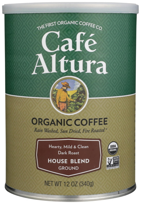 Cafe Altura Organic Coffee, House Blend, 12 Oz
