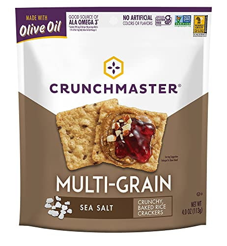 Crunchmaster Multi-grain Crackers, Sea Salt, 4 Oz