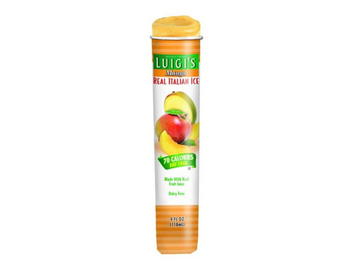 Luigis Real Italian Ice Mango Squeeze Tube, 4 Ounce - 24 Per Case.