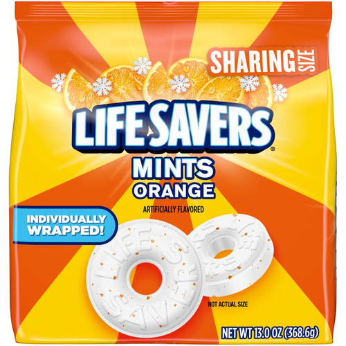Life Savers Orange Breath Mint Hard Candy, Sharing Size - 13 Oz Bag