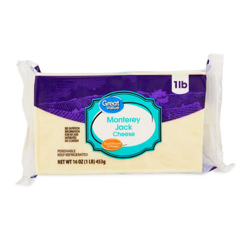Great Value Monterey Jack Cheese, 16 Oz