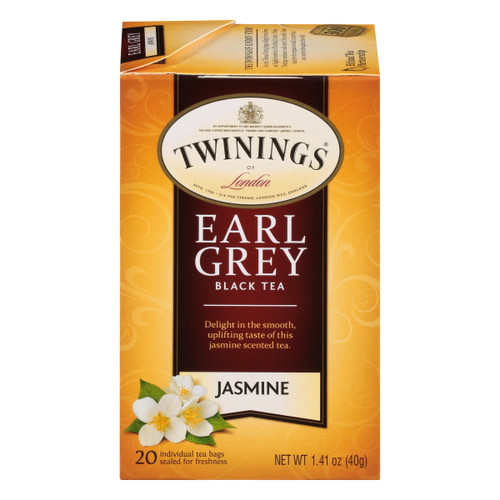 Twinings Jasmine Earl Grey Black Tea Bags, 120 Ct (6 Boxes Of 20)