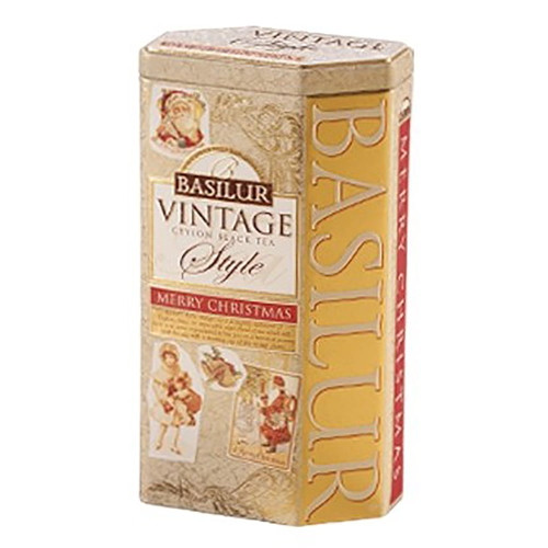 Tea Vintage Style "merry Christmas" Tin, Ceylon Black  (basilur), 100g